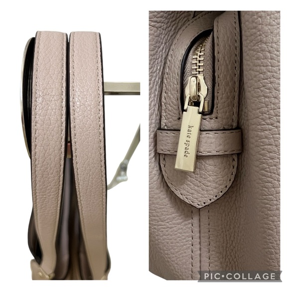 KATE SPADE Leather Leila triple compartment shoulder bag cream tan Colorblock - Picture 7 of 15
